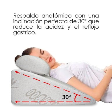 COJÍN TERAFLEX ANTIREFLUJO Y ALMOHADA CERVICAL MULTIUSOS 60 X 55 X 30 CM - 2