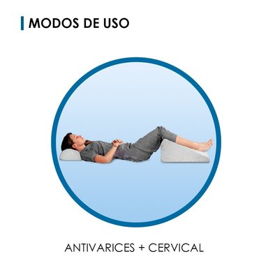 COJÍN TERAFLEX ANTIREFLUJO Y ALMOHADA CERVICAL MULTIUSOS 60 X 55 X 30 CM - 3