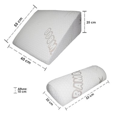 COJÍN TERAFLEX ANTIREFLUJO Y ALMOHADA CERVICAL MULTIUSOS 60 X 55 X 30 CM - 6