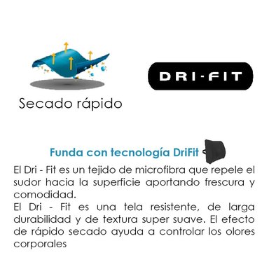 COJÍN TERAFLEX RESPALDO LUMBAR MEMORY FOAM GEL INCLUYE FUNDA DRI FIT 35 X 33 X 12 CM - 4