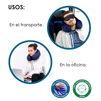 COJIN CERVICAL GEL INCLUYE ANTIFAZ Y BOLSA TRANSPORTADORA TERAFLEX - 2