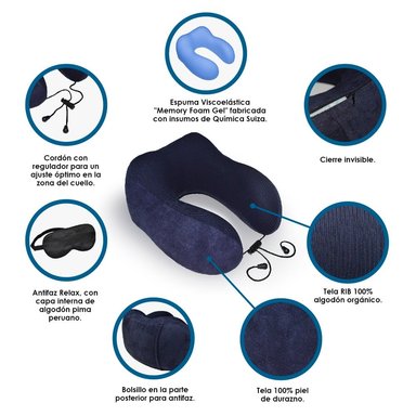 COJIN CERVICAL GEL INCLUYE ANTIFAZ Y BOLSA TRANSPORTADORA TERAFLEX - 3