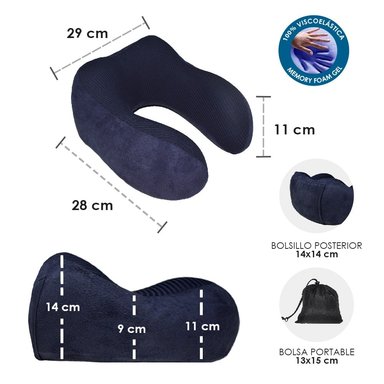 COJIN CERVICAL GEL INCLUYE ANTIFAZ Y BOLSA TRANSPORTADORA TERAFLEX - 6