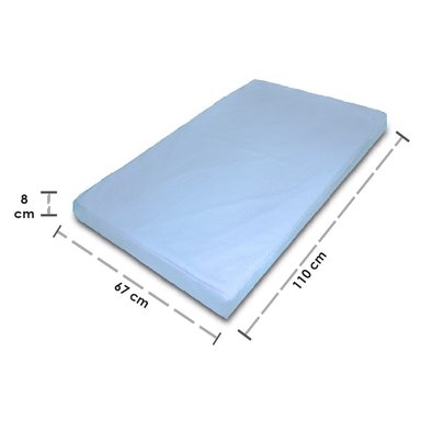 COLCHON TOPPER CUNA BEBE MEMORY FOAM IMPERMEABLE CELESTE TERAFLEX - 5