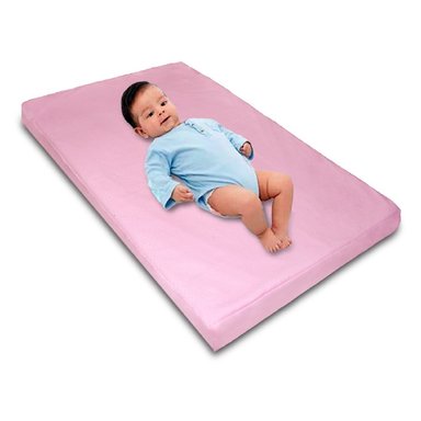 COLCHON TOPPER CUNA BEBE MEMORY FOAM IMPERMEABLE ROSADO TERAFLEX