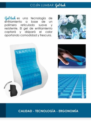 COJIN LUMBAR Y COJIN DONA GEL TECH - REGALO COJIN CERVICAL TERAFLEX - 3