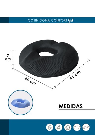 COJIN LUMBAR Y COJIN DONA GEL TECH - REGALO COJIN CERVICAL TERAFLEX - 6