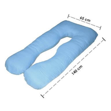 ALMOHADA EMBARAZO LACTANCIA MEMORY FOAM GEL CELESTE  Y REGALO ANTIFAZ  TERAFLEX - 6