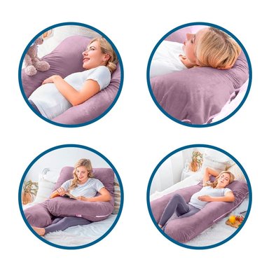 ALMOHADA EMBARAZO LACTANCIA MEMORY FOAM GEL ROSADO  Y REGALO ANTIFAZ  TERAFLEX - 4