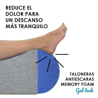 ALMOHADA COJIN ANTIVARICES Y PROTECTOR DE TALONES MEMORY FOAM GEL TECH  TERAFLEX - 3