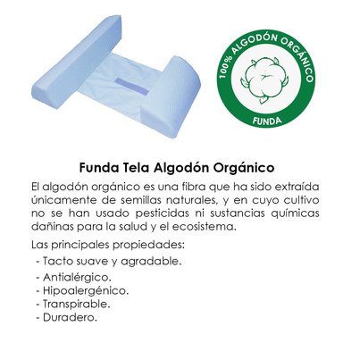 COJIN ANTICAÍDAS POSICINADOR BEBE MEMORY FOAM GEL CELESTE TERAFLEX 42X42X11 CM - 5