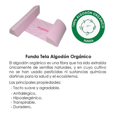 COJIN ANTICAÍDAS POSICINADOR BEBE MEMORY FOAM GEL ROSADO TERAFLEX 42X42X11 CM - 5