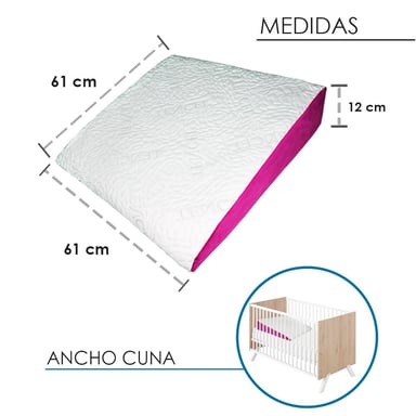 COJÍN ANTIREFLUJO Y POSICIONADOR ANTICAÍDAS BEBÉ ROSADO TERAFLEX - 6