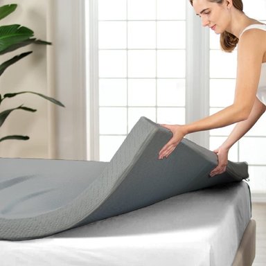 TOPPER QUEEN SOBRECOLCHON ESPUMA VISCOELASTICA GRIS TERAFLEX 203X150X8 CM