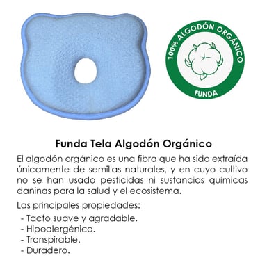 COJÍN POSICIONADOR ANTICAÍDAS Y ALMOHADA BEBÉ MEMORY FOAM CELESTE TERAFLEX - 8