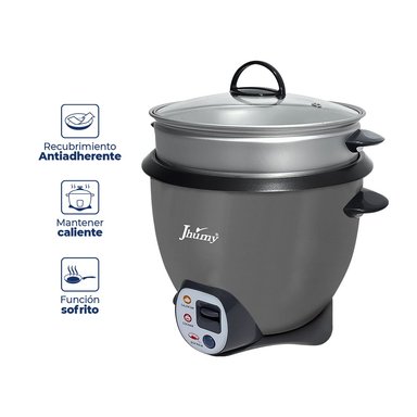 OLLA ARROCERA CON VAPORERA 1.8L GRIS - 2