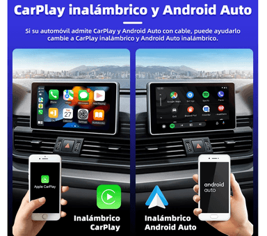 ADAPTADOR ANDROID AUTO INALAMBRICO CONVERTIDOR AUTO CARRO WIRELESS - 2