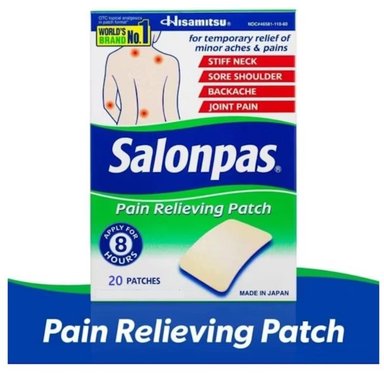 20 PARCHE DOLOR COLUMNA SALONPAS ESPALDA MUSCULAR MÚSCULOS CALMANTE DOLORES