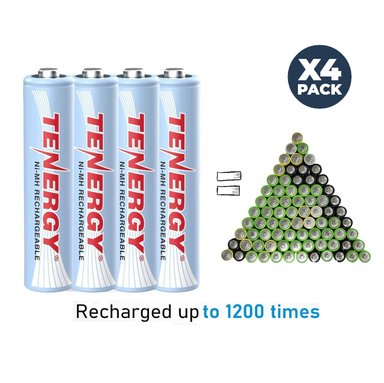 PILAS RECARGABLES AAA DE 1100 MAH PACK X4 NIMH BATERÍAS