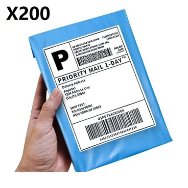 200 BOLSAS ECOMMERCE PARA ENVIOS EMBALAJE 22.8 X 15.2CM ADHESIVO