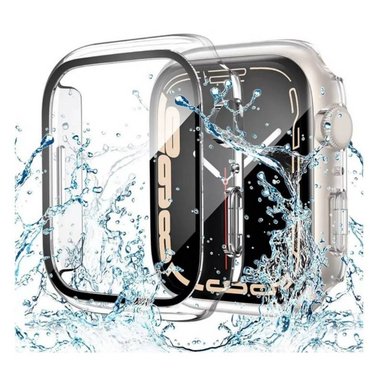 CASE FUNDA PROTECTOR CON MICA APPLE WATCH SERIE 7 Y 8 DE 45MM - 1