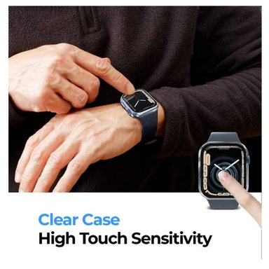 CASE FUNDA PROTECTOR CON MICA APPLE WATCH SERIE 7 Y 8 DE 45MM - 3