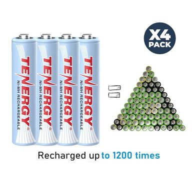 PACK 4 PILAS RECARGABLES AAA 1100 MAH NIMH BATERÍAS