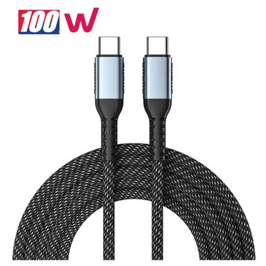 CABLE TIPO C 2 METROS NYLON CARGA RÁPIDA 5A ANDROID AUTO 100W - 2