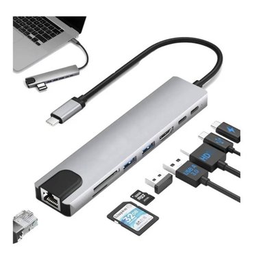 ADAPTADOR HUB TIPO C HDMI 4K ETHERNET GIGABIT USB MACBOOK AIR 15 M2