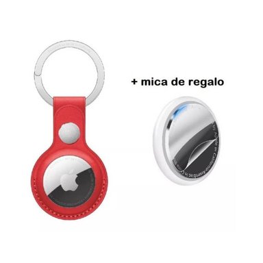 FUNDA LLAVERO CUERO ROJO PARA APPLE AIRTAG MARCA AILUN Y MICAS - 1