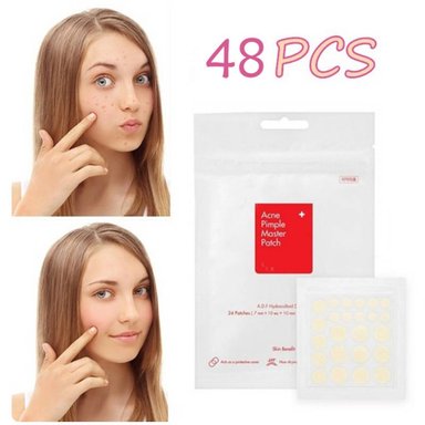 PARCHE INVISIBLE ANGSKIN ADHESIVO ACNÉ Y ESPINILLAS CUIDADO FACIAL 48U GRANOS