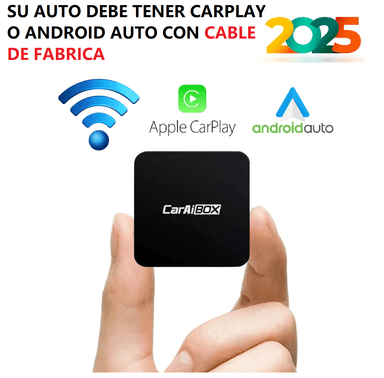 ADAPTADOR PARA APPLE CARPLAY  Y ANDROID AUTO INALAMBRICO CONVERTIDOR AUTO CARRO