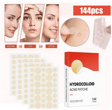 PARCHES ACNÉ Y ESPINILLAS INVISIBLE ADHESIVO FACIAL 144 unidades GRANOS PARCHE