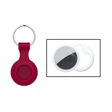 FUNDA LLAVERO SILICONA ROJO PARA APPLE AIRTAG MARCA AILUN Y MICAS - 1