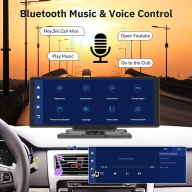 PANTALLA COMPATIBLE CON CARPLAY Y ANDROID AUTO INALAMBRICO AUTORADIO BLUETOOTH - 4