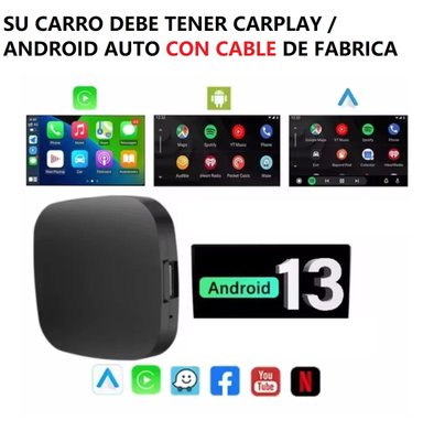 CONVERTIDOR ANDROID AUTO / CARPLAY A INALAMBRICO C/ YOUTUBE DISNEY Y NETFLIX