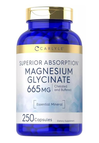 VITAMINA GLICINATO MAGNESIO 665MG CARLYLE MAGNESIUM GLYCINATE 250 capsulas