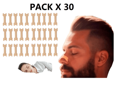 30 TIRAS NASALES - ANTI RONQUIDO RESPIRA MEJOR SET 30 UNIDADES