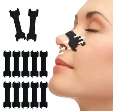 60 TIRAS NASALES ANTI RONQUIDO RESPIRA MEJOR SET NEGRO