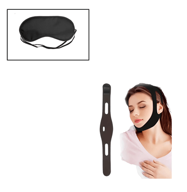 ANTIFAZ PARA DORMIR MASCARA OJOS + BANDA ANTI RONQUIDOS