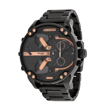 RELOJ DIESEL HOMBRE ANÁLOGO DZ7312 GENUINO BLACK AND GOLD ROSE NUEVO NEGRO