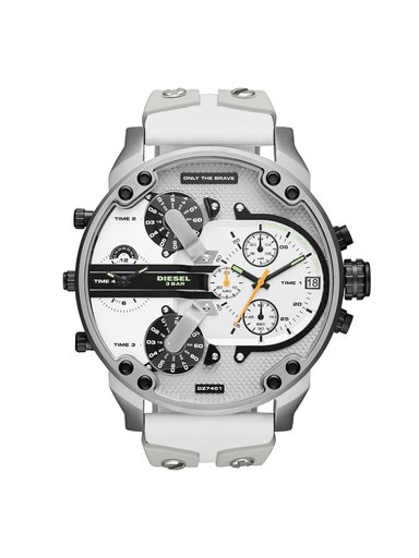 RELOJ DIESEL HOMBRE ANÁLOGO DZ7401 MR DADDY WHITE NUEVO GENUINO