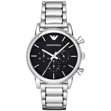 RELOJ EMPORIO ARMANI LUIGI AR1853 EN STOCK ORIGINAL GARANTIA NEGRO PLATEADO