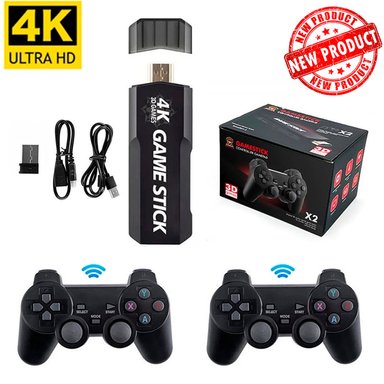 CONSOLA VAYAVA X2 PLUS MULTIPLATAFORMA GAME STICK 4K HD 64 GB PS1 PSP SN64 30000 JUEGOS CON MANDOS RECARGABLES - 1