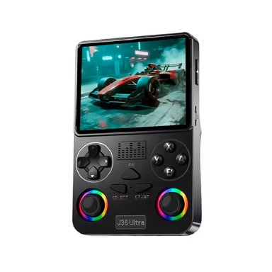 CONSOLA DE VIDEOJUEGOS PORTÁTIL RETRO J36 ULTRA HD NEGRO FUNDA GRATIS - 3