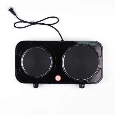 COCINA ELÉCTRICA EASYFIX 2 HORNILLAS NEGRA | Negro - 3