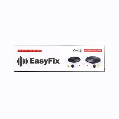 COCINA ELÉCTRICA EASYFIX 2 HORNILLAS BLANCA - 3