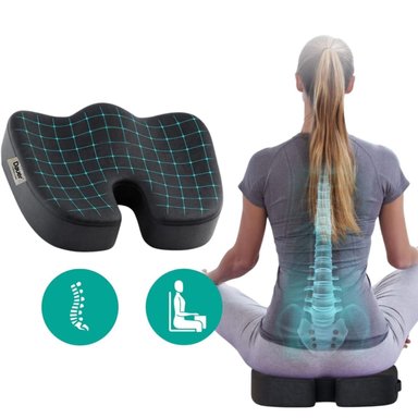 COJINES DAUER ASIENTO COJÍN VISCOELÁSTICO GEL ORTOPÉDICO CON FORRO Y ASA - 2