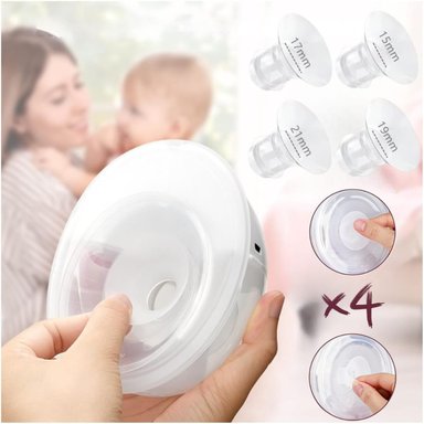 ADAPTADOR INSERTOS DE BRIDA 15MM 17MM 19MM 21MM X 4UND PARA EXTRACTORES DE LECHE MATERNA