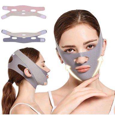 FAJA FACIAL 2 EN 1 ADELGAZANTE Y LEVANTAMIENTO DE LINEA V DOBLE DE PAPADA